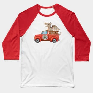 Dragon Christmas Tree Farm Baseball T-Shirt